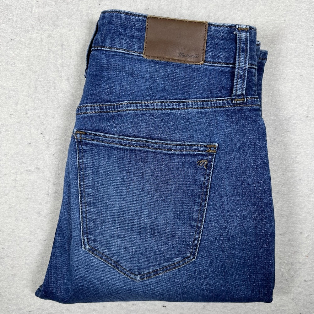 Madewell Curvy High Rise Skinny Crop Jeans Womens 28 Blue Denim‎ Distressed